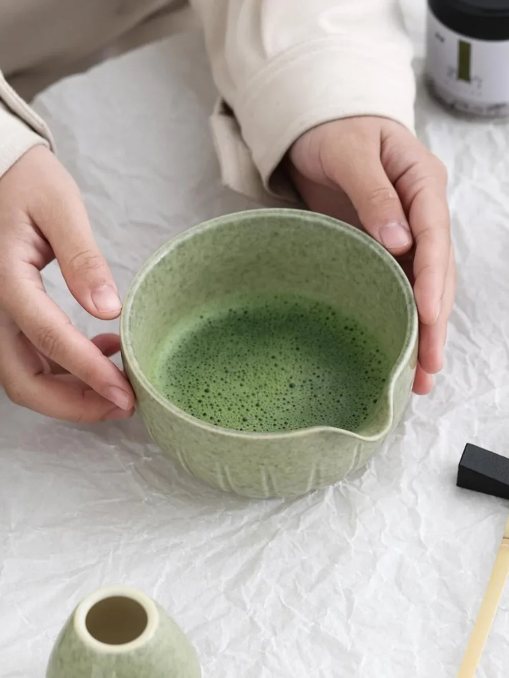5pc Perfect Matcha Kit for Matcha Tea Ceremony Match Bowl Scoop Chasen Holder